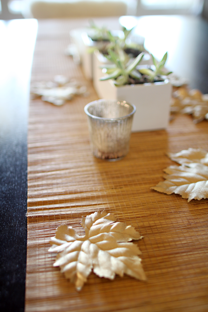 Our Home, Fall 2014 | DIY Gold Painted Leaves | PepperDesignBlog.com