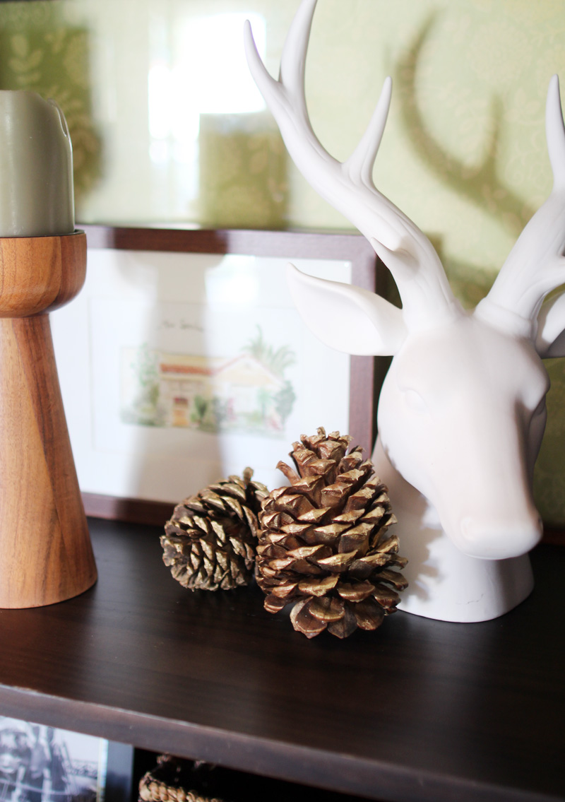 Our Home, Fall 2014 | DIY Gold Tipped Pine Cones | PepperDesignBlog.com