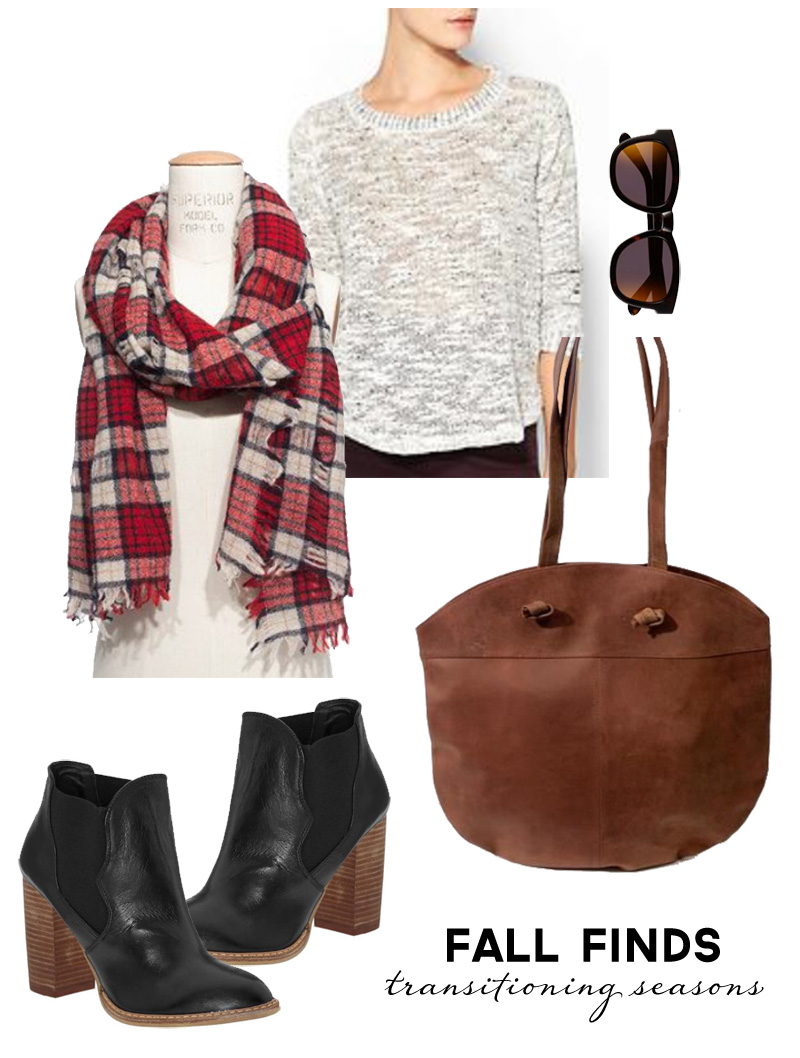 Wardrobe Style Board: Fall Finds | Transitioning Seasons | Plaid, Leather, Sweaters & Boots | PepperDesignBlog.com