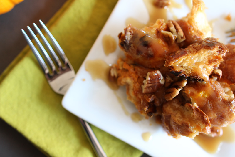 Caramelized Pumpkin Croissant Bread Pudding | PepperDesignBlog.com