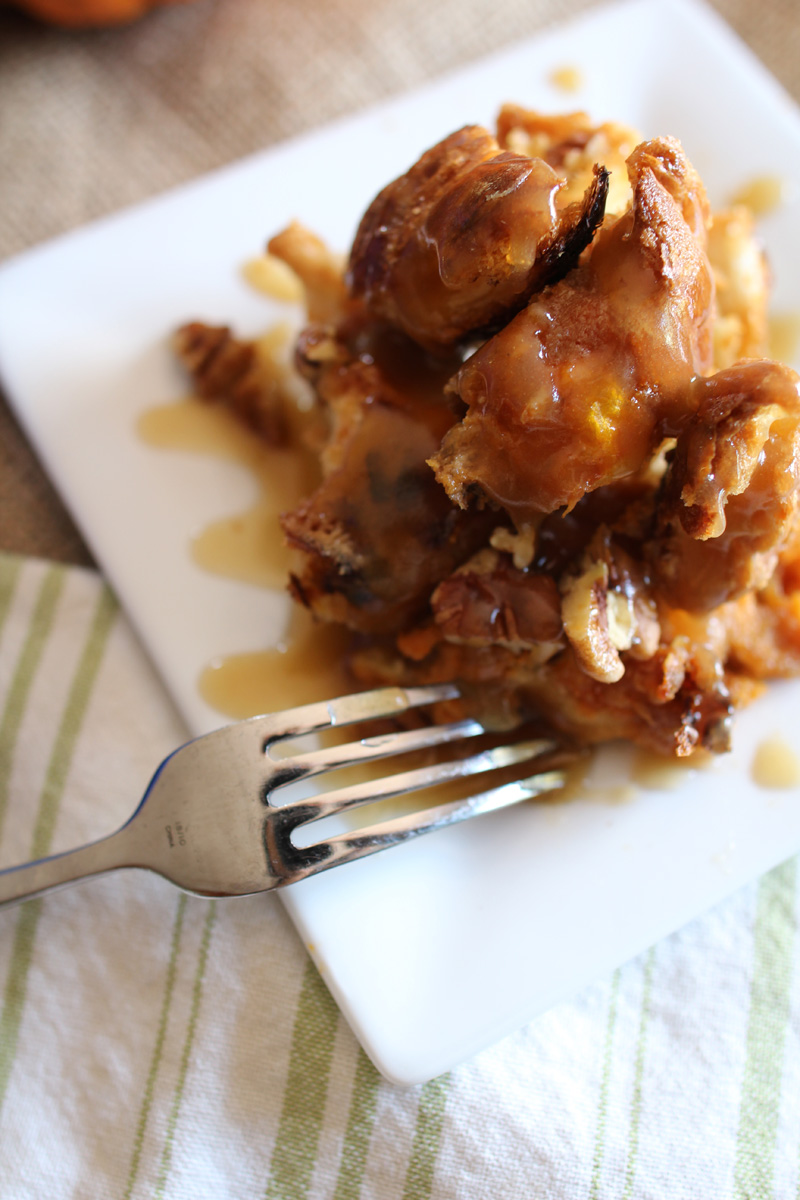 Caramelized Pumpkin Croissant Bread Pudding | PepperDesignBlog.com