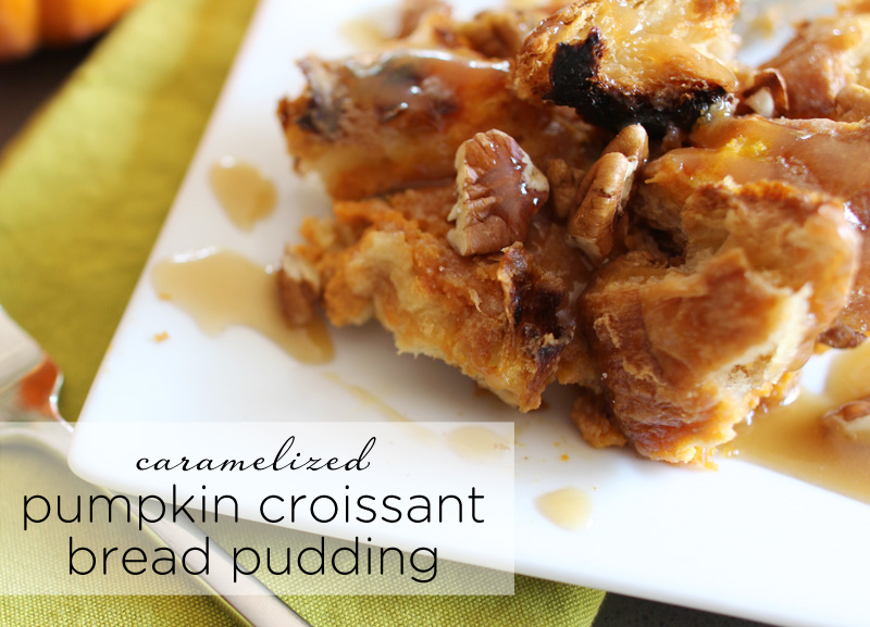 Caramelized Pumpkin Croissant Bread Pudding | PepperDesignBlog.com