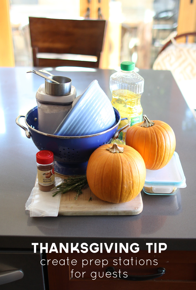 Thanksgiving Tip: Create Prep Stations for Guests | PepperDesignBlog.com