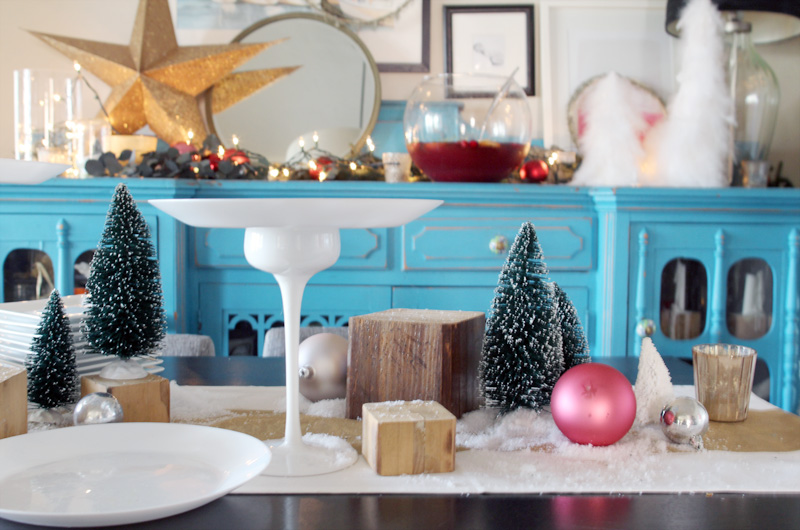 Our Home for the Holidays | Christmas 2014 | Miniature Tree Party Tablescape | PepperDesignBlog.com