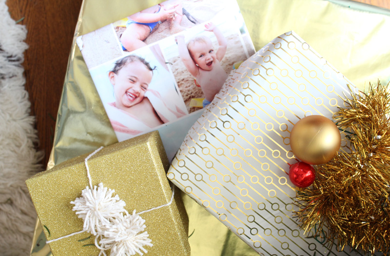 Our Home for the Holidays | Christmas 2014 | Gold Wrapping Paper, Shutterfly Custom Wrapping Paper | PepperDesignBlog.com