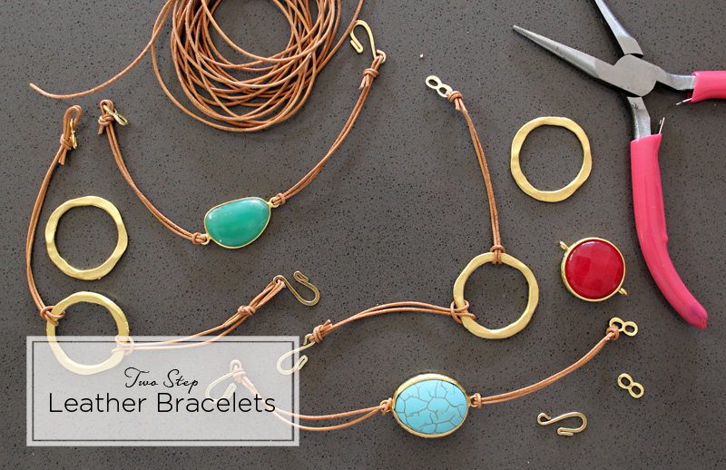Handmade Gifts: Two Step Leather Bracelets | PepperDesignBlog.com