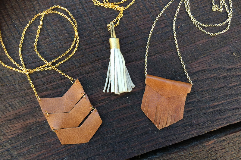Handmade Gifts: Two Step Leather Necklaces | PepperDesignBlog.com