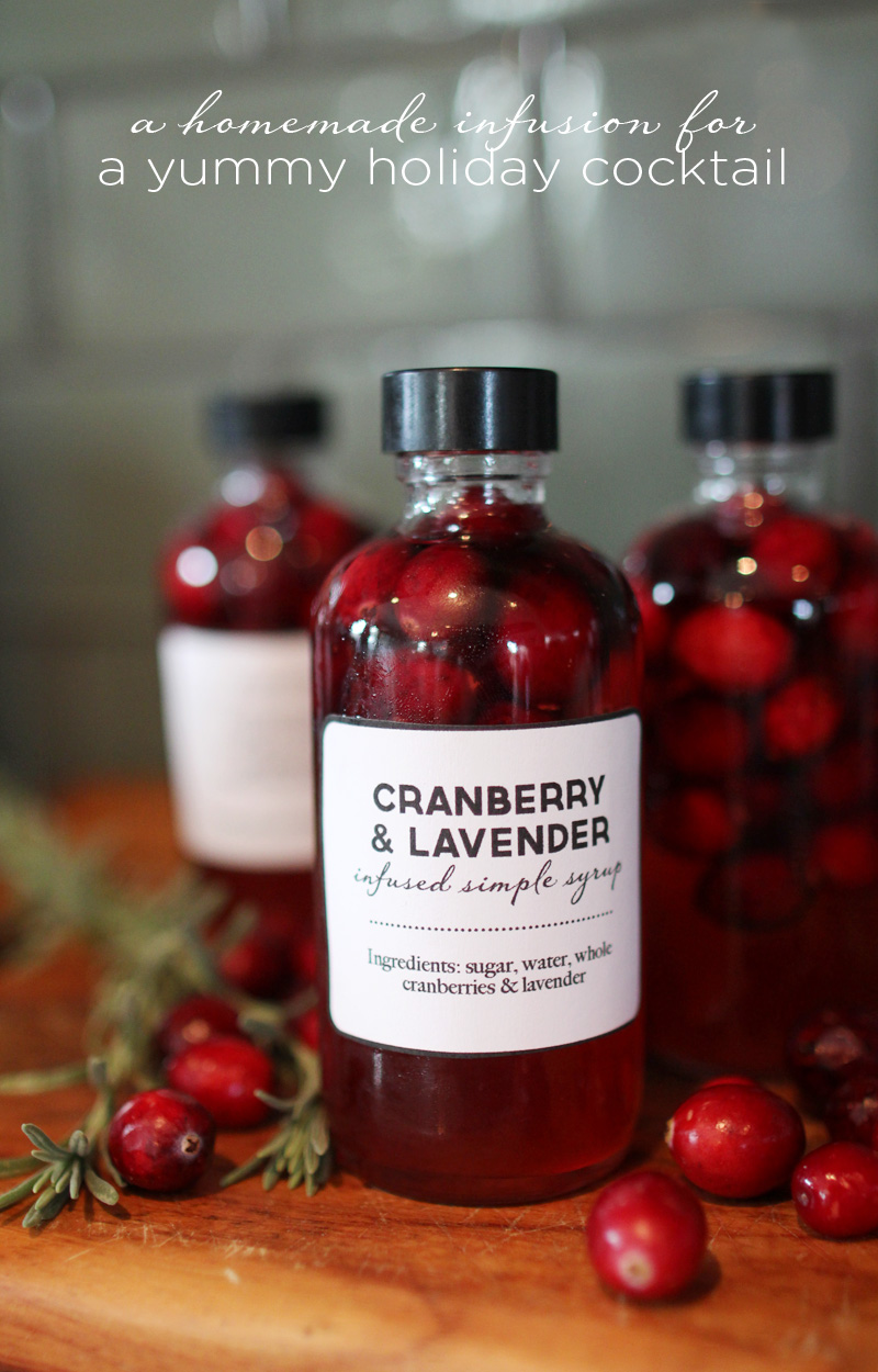 Handmate Gifts: Cranberry & Lavender Infused Simple Syrup | A Holiday Cocktail | PepperDesignBlog.com