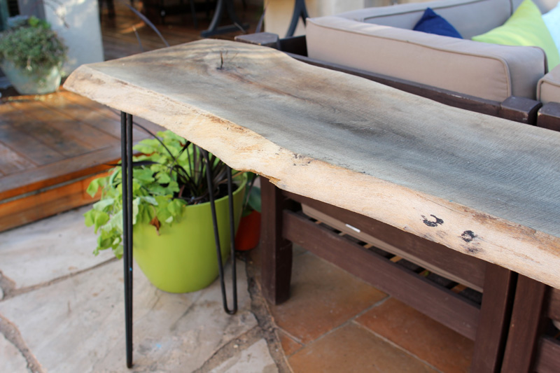 Our Renovated Backyard | Hairpin Legs Bar Table | PepperDesignBlog.com