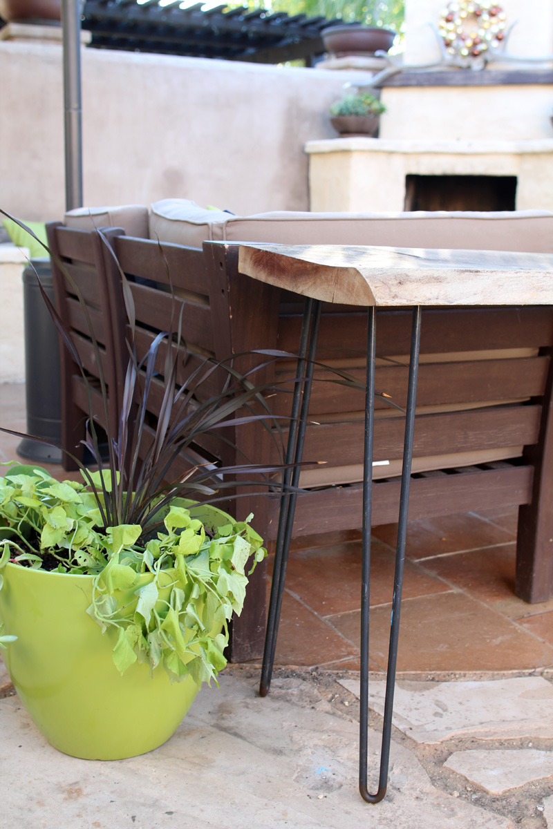 Our Renovated Backyard | Hairpin Legs Bar Table |  PepperDesignBlog.com