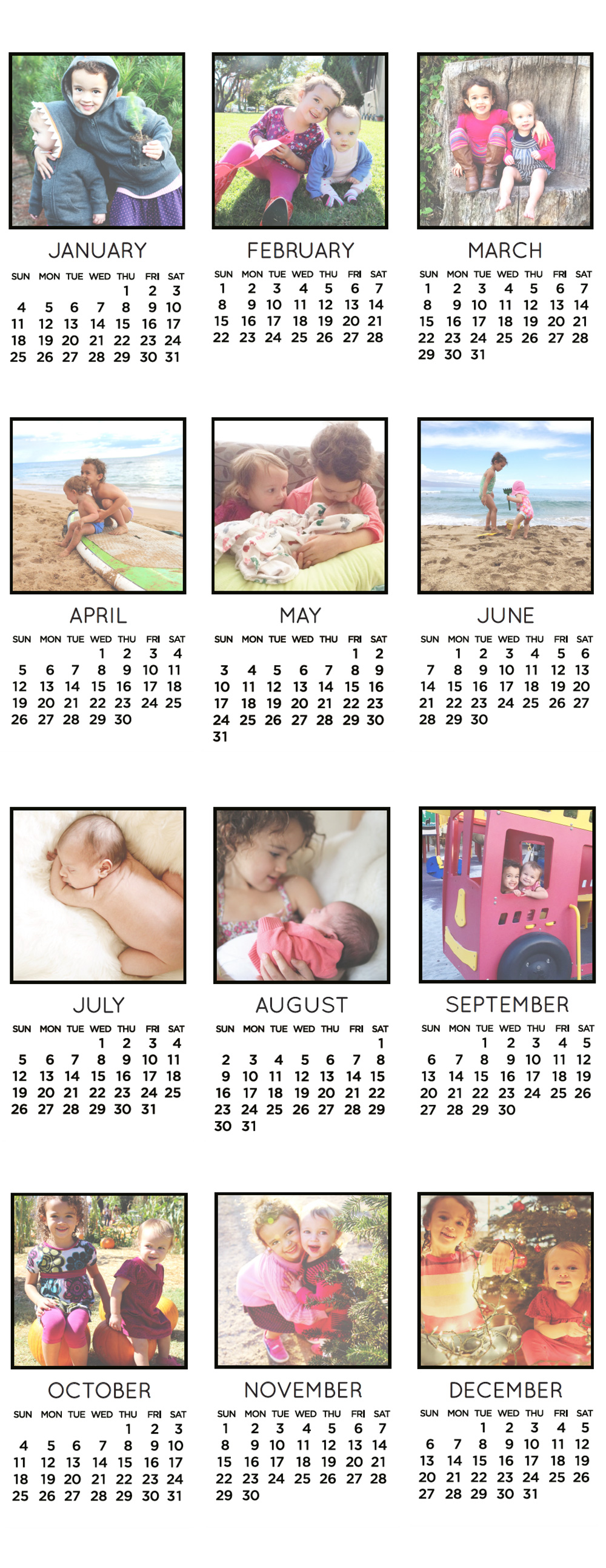 2015 Family Calendar | PepperDesignBlog.com