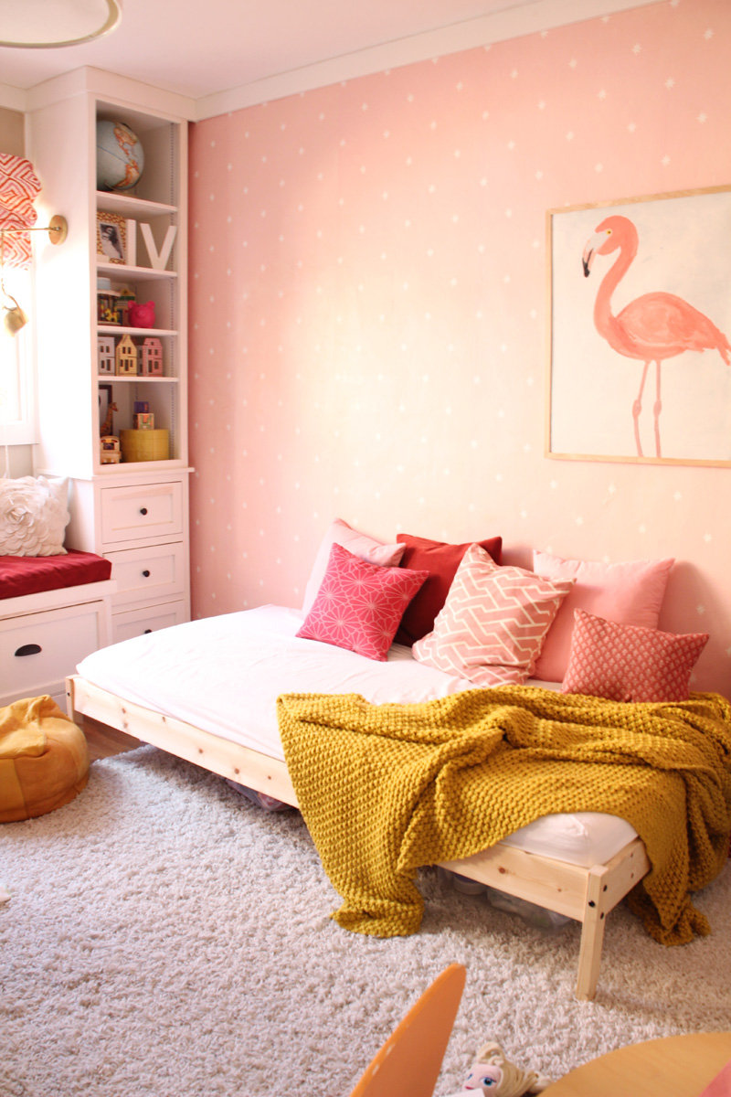 Girls' Room - A Modern Pink Nursery | A New Daybed | PepperDesignBlog.com
