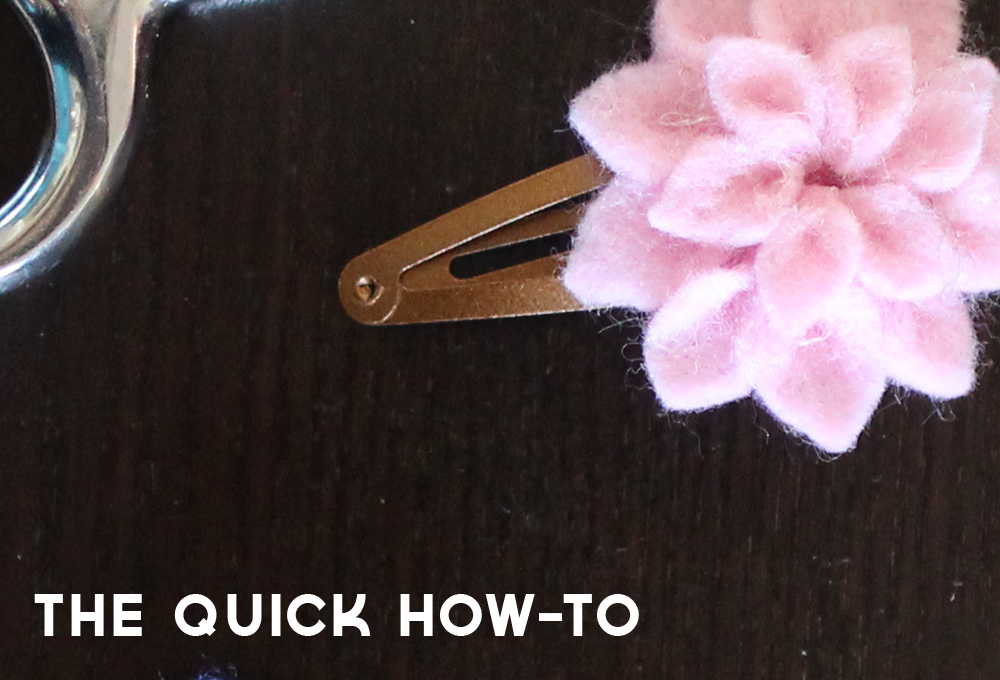 DIY Felt Flower Hair Clip Tutorial | PepperDesignBlog.com