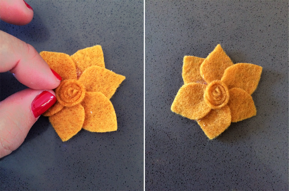 DIY Felt Flower Hair Clip Tutorial | PepperDesignBlog.com