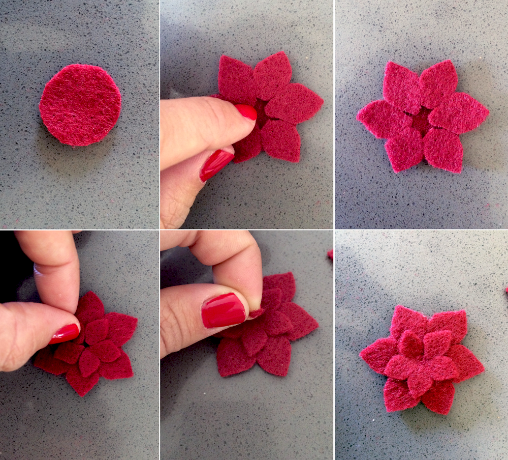 DIY Felt Flower Hair Clip Tutorial | PepperDesignBlog.com