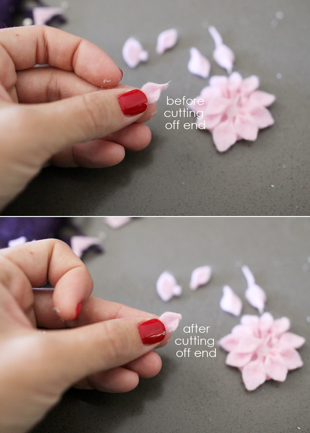 DIY Felt Flower Hair Clip Tutorial | PepperDesignBlog.com