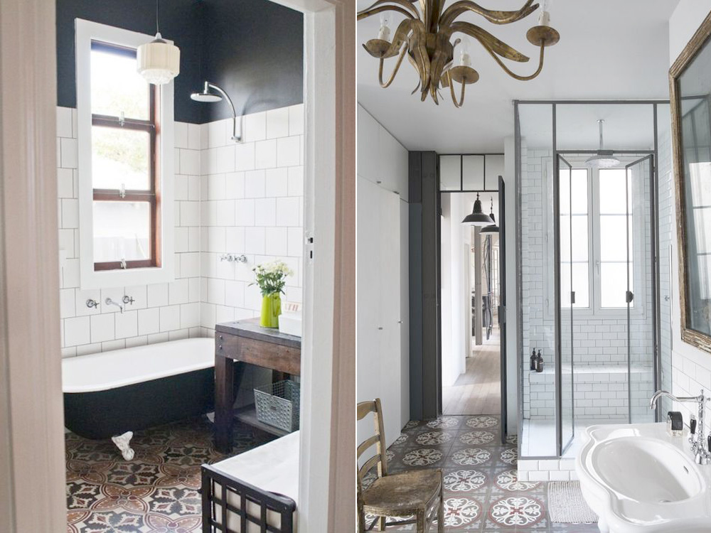 Master Bathroom Cement Tile Inspiration | PepperDesignBlog.com