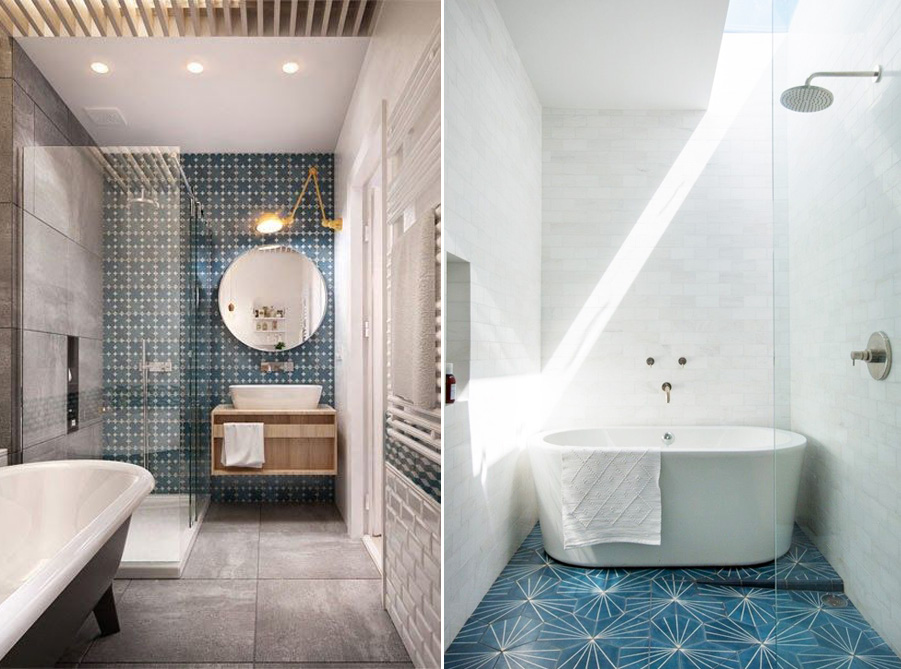 Master Bathroom Cement Tile Inspiration | PepperDesignBlog.com