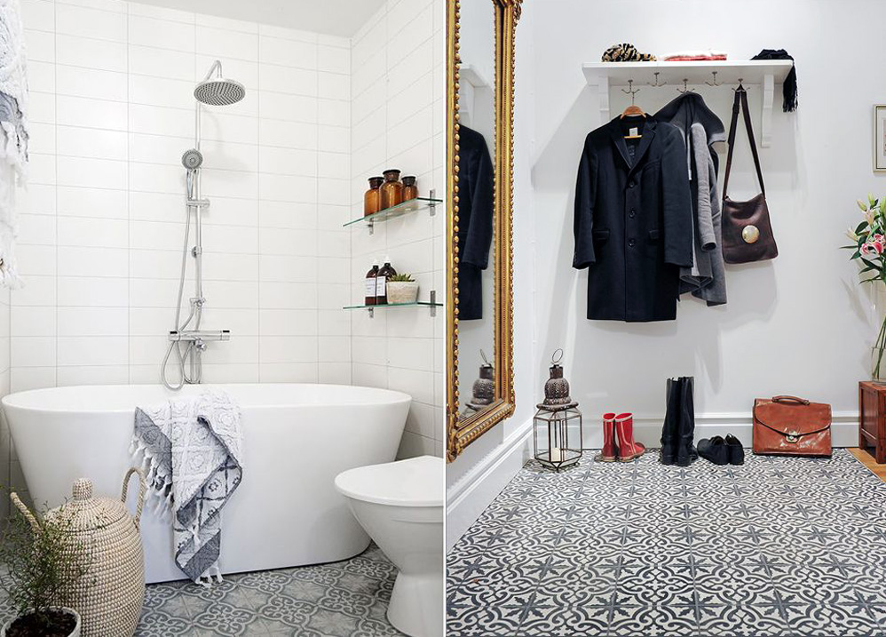 Master Bathroom Cement Tile Inspiration | PepperDesignBlog.com