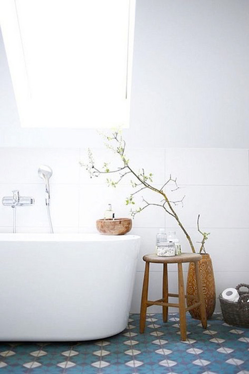 Master Bathroom Cement Tile Inspiration | PepperDesignBlog.com