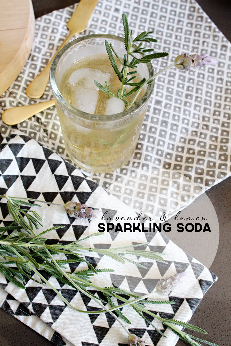 Lavender & Lemon Sparkling Soda | PepperDesignBlog.com