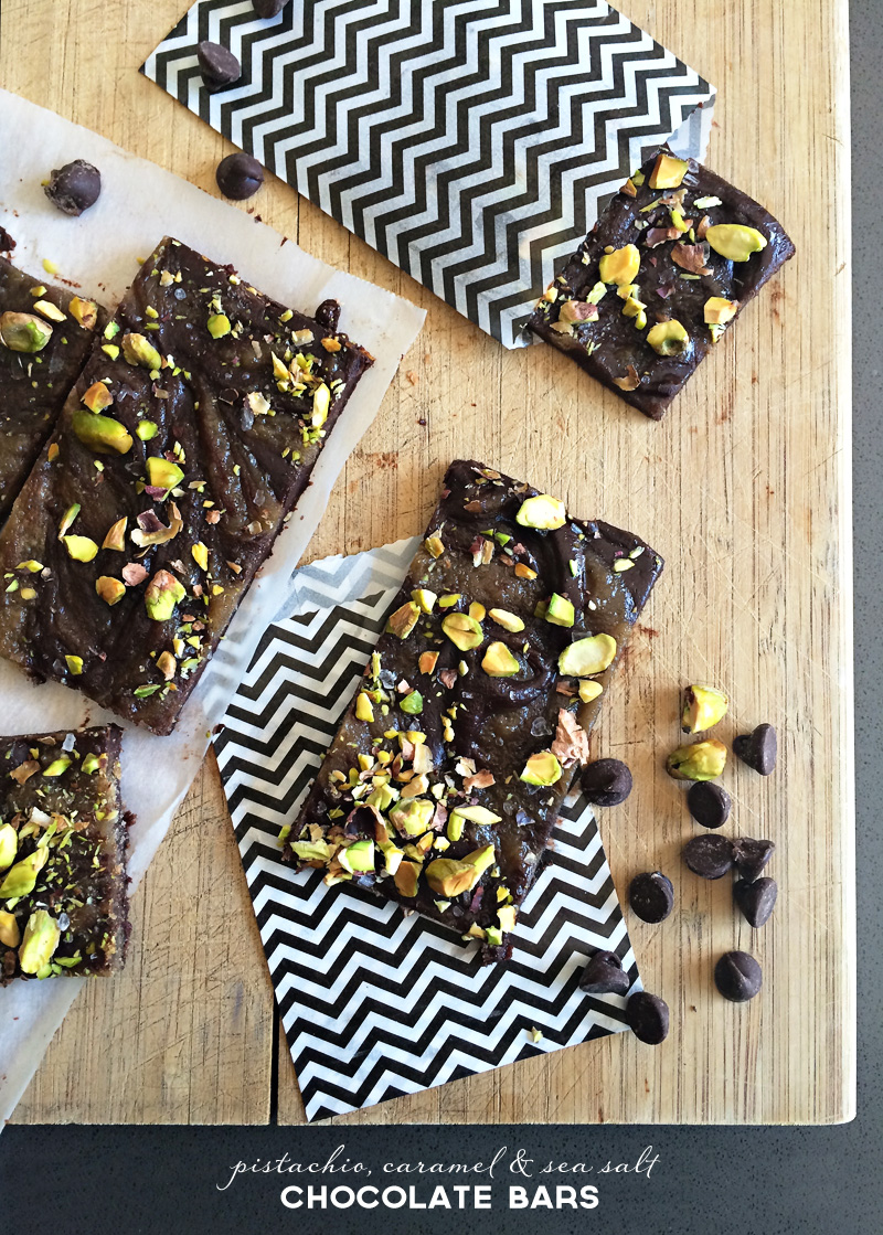 Handmade Pistachio, Caramel & Sea Salt Chocolate Bars | Father's Day | PepperDesignBlog.com