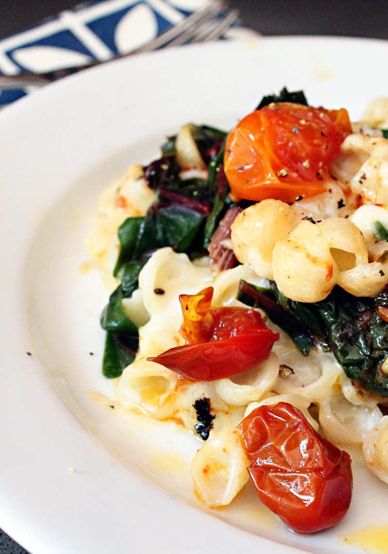 Annie's #mixinmonday Pasta, Tomatoes & Chard| PepperDesignBlog.com