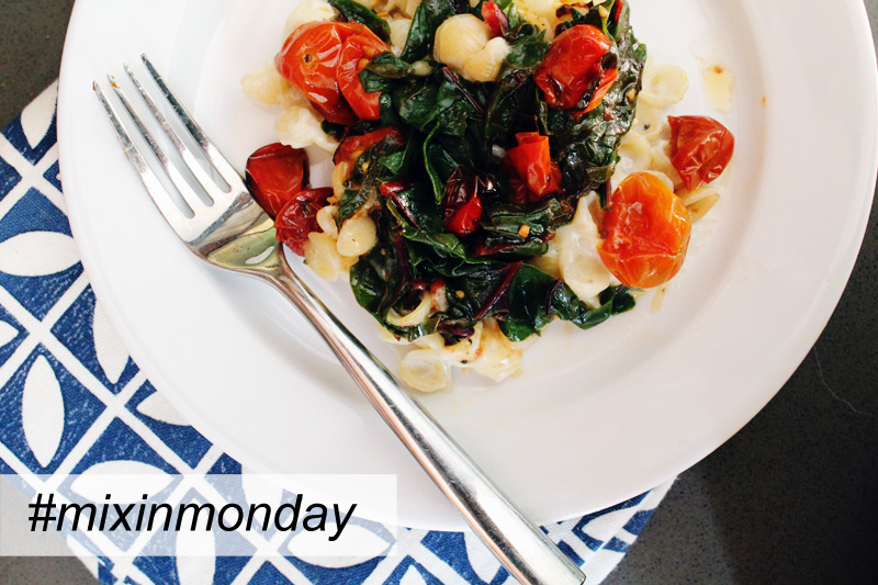 Annie's #mixinmonday Pasta, Tomatoes & Chard| PepperDesignBlog.com