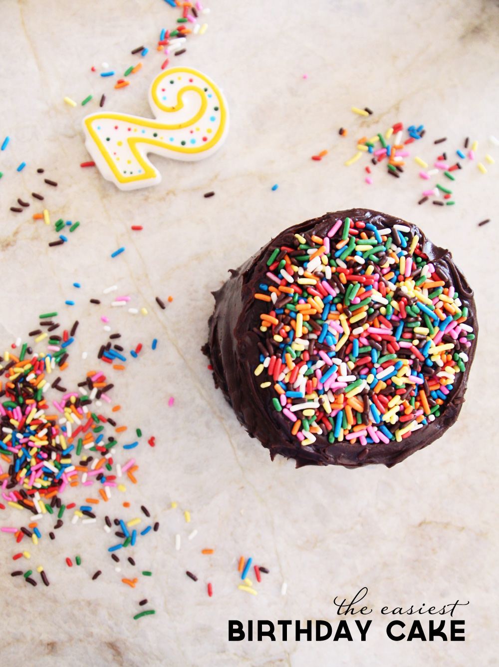 A Simple Sprinkle Birthday Cake | PepperDesignBlog.com